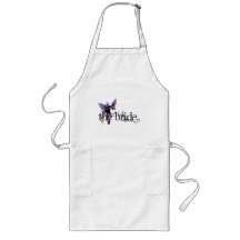 White Dress Fairy Purple Negative - The Bride Aprons
