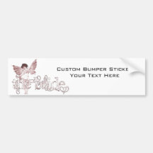 White Dress Fairy Red - The Bride Bumper Sticker