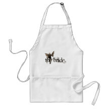 White Dress Fairy Sepia Negative - The Bride Aprons
