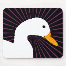 White Duck Pop Art Mousepads