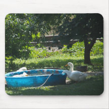 White Ducks and a Pool Mousepad