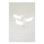 White Ducks Swimming Stationery