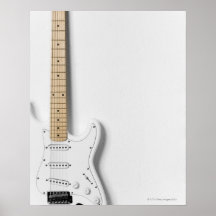 White Electric Guitar 3 Posters