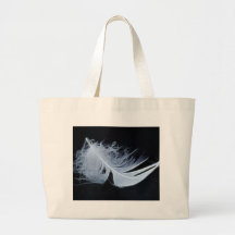 White feather - angelic by nature canvas bag