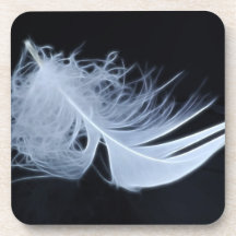 White feather - angelic by nature coasters