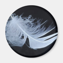 White feather - angelic by nature magnet