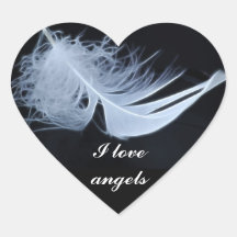 White feather - angelic by nature sticker