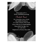 White Feathers Baby Shower Invitation