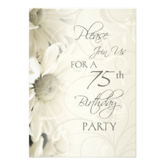  Birthday Party Ideas on Shirts  Seventy Fifth Gifts  Posters  Cards  And Other Gift Ideas