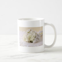 white flowers bouquet small mug