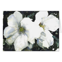 White flowers cards