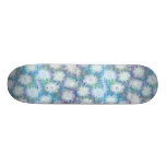 White Flowers Skateboard