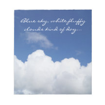 White fluffy cloud notes memo pads
