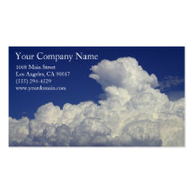 White Fluffy Clouds Cloud Formation Blue Sky Business Card Templates