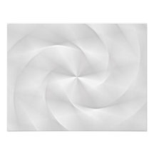 white folded swirl custom announcements