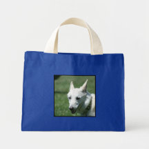 White German Shepher tote bag