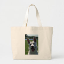 White German Shepherd Tote Bags