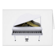 White Grand Piano: 3D Model: Card