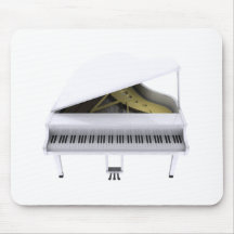 White Grand Piano: 3D Model: Mouse Mat