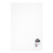 White guitar pickguard pink flower design photo stationery