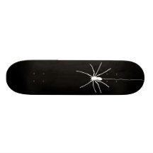 White Hanging Spider Custom Skate Board