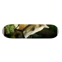 White Horse Closeup Custom Skateboard