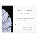 White Hydrangeas RSVP Personalized Invitation