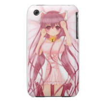 White Kitty Ipod Case Case-Mate iPhone 3 Case