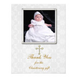 White Lace Religious Photo Card Custom Invite