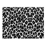 White Leopard Design Post Cards