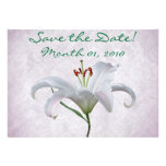 White Lily Flower Invitation