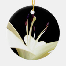 White Lily Flower Lilies Flowers Photo Christmas Tree Ornaments