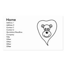 White Lion Cartoon Business Cards