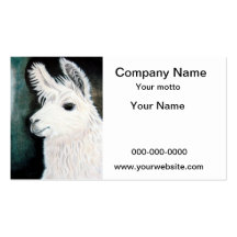 White Llama Business Cards