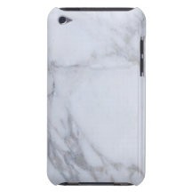 White Marble Barely There iPod Cases