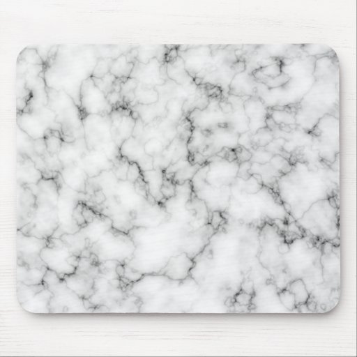 White Marble Mouse Pads