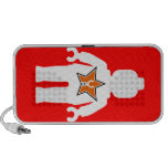 White Minifig with Customize My Minifig Logo speakers