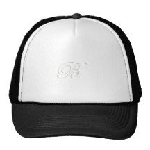 White Monogram B Mesh Hat
