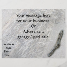 White Moss on Driftwood Personalized Flyer