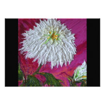 White Mum Invitation