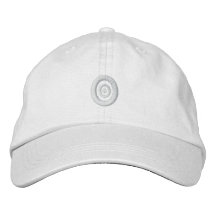White On White Concentric Embroidery Hat Embroidered Hats