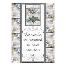 White Orchid Personalized Announcement