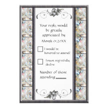 White Orchid RSVP Personalized Invites