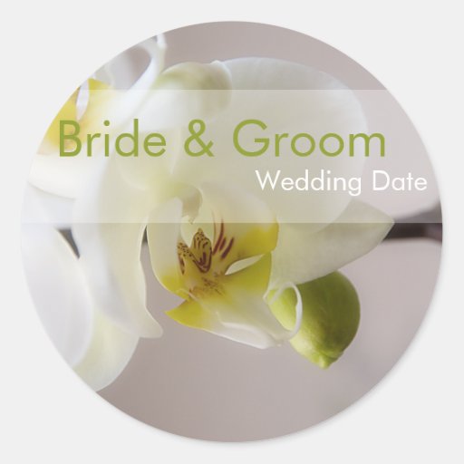 White Orchid • Save the Date Sticker