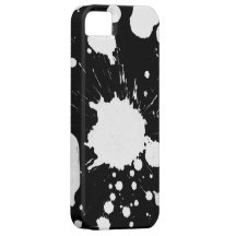 White Paint Splatter iPhone 5 Covers