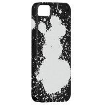 White Paint Splatter on Black iPhone 5 Cases
