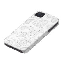 White paisley pattern stylish iphone 4 casemate