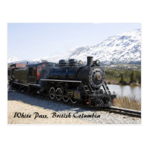 White Pass Train in Snow Postcard