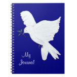 White Peace Dove-My Journal Spiral Notebook