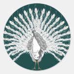 White Peacock Stickers